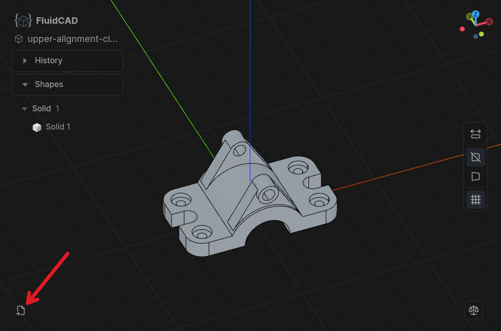 Import button